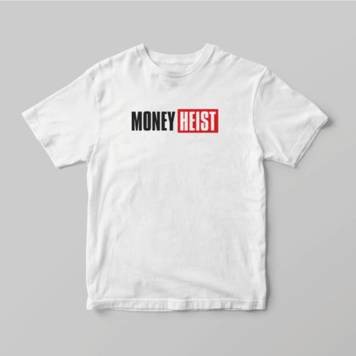 A nagy pénzrablás – Money Heist feliratos póló XXL fehér