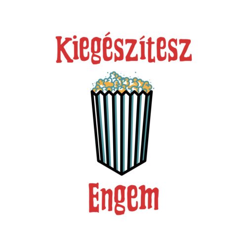 Pattogatott kukoricás póló S fehér unisex